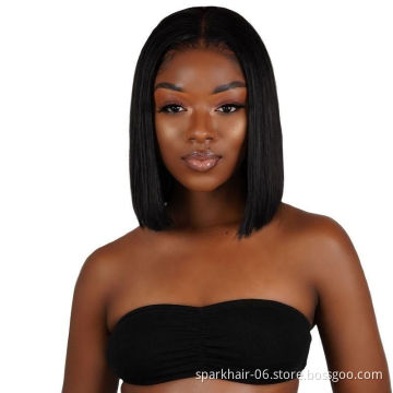 SPARK Wholesale Transparent HD Full Lace Bob Human Hair Lace Frontal Wigs For Black Women Brazilian Virgin Hair Lace Front Wig